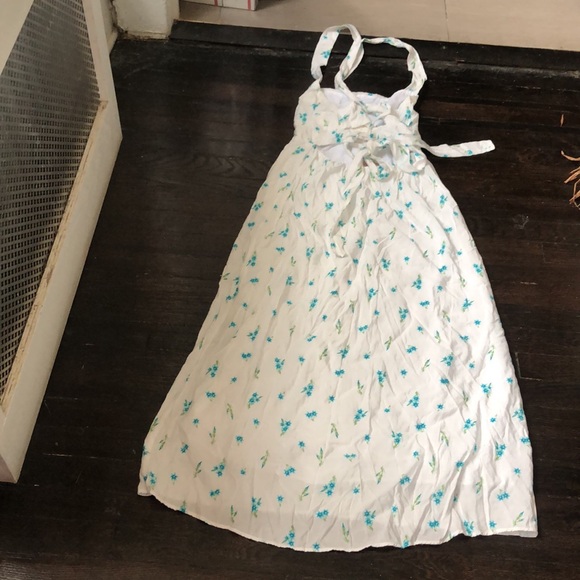 Show me your MUMU x Revolve Marmont midi bluebell ditsy dress size L NWT - Picture 10 of 11